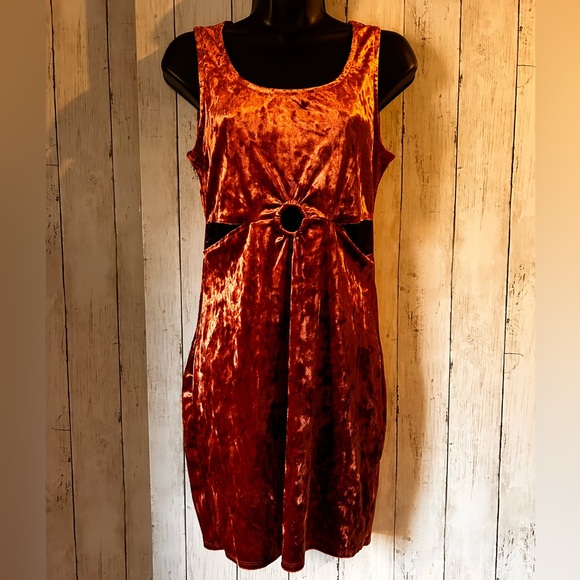 Derek Heart Dresses & Skirts - NWOT Derek Heart Cut Out Mini Velvet Dress